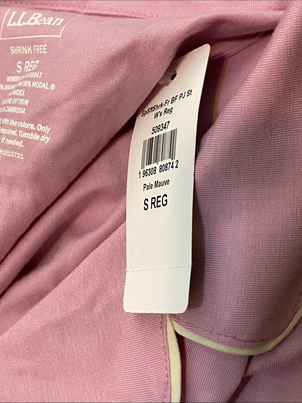L.L. Bean Super Soft Shrink Free Pajama Set - Picture 4 of 6